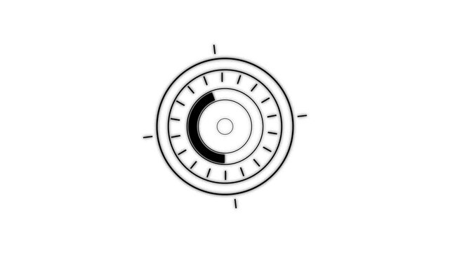 HUD Circle User interface Target searching scope and scanning element theme. Digital UI and Sci-fi circular. 4K motion graphic footage video