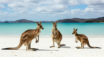 Kangaroo on Beach Australia