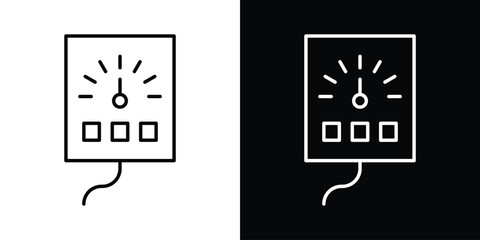 Meter icon filled flat sign concept for web design.