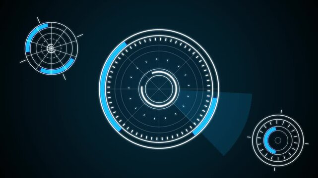 Circle hud elements on a black background.