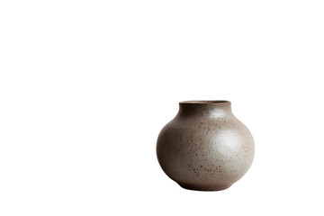 Ceramic vase isolated on transparent background