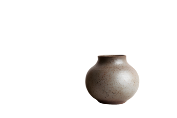 Ceramic vase isolated on transparent background