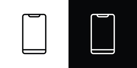 Mobile icon filled flat sign concept for web design.