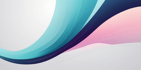 Abstract colourful background with flowing blue curves, a futuristic digital wave design for modern art and business templates