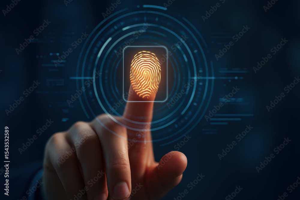 Poster security validation and identity verification are enhanced through biometric fingerprint scanning an