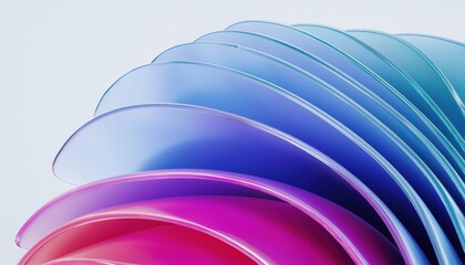  fluid gradient glass wave in vivid cyan, violet, and magenta tones with glossy reflections and soft lighting, ideal for web design, branding, or abstract print