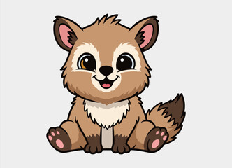 Obraz premium Cute little uterus smiling happy cartoon illustration.