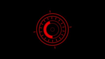 HUD Circle User interface Target searching scope and scanning element theme. Digital UI and Sci-fi circular. 4K motion graphic footage video - Powered by Adobe
