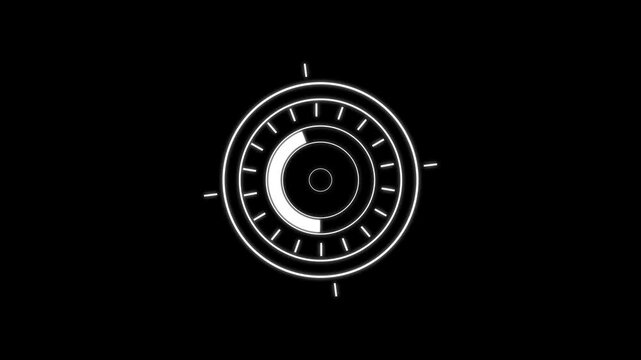 HUD Circle User interface Target searching scope and scanning element theme. Digital UI and Sci-fi circular. 4K motion graphic footage video