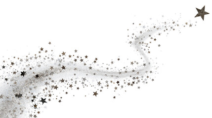 Obraz premium star trail of sparkle isolated on white background