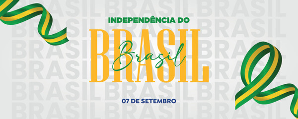 Banner da Independência do Brasil – Verde e amarelo