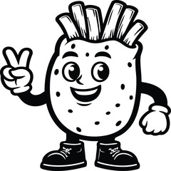  This fun and friendly design is perfect for food-related projects, branding for restaurants, or snack promotions, adding a lighthearted touch.