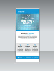 Business Conference Roll-Up Banner Layout