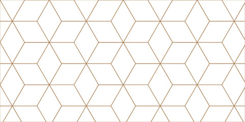 Fototapeta premium Abstract cube geometric tile and mosaic wall or grid backdrop technology wallpaper gray and white background. Seamless geometric pattern square and diamond cubic shapes repeat surface art design. 