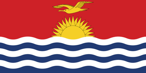 Kiribati national flag. Flag of Kiribati