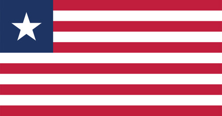 Liberia national flag. Flag of Liberia