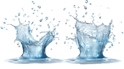 Clear water splash isolated on white background

