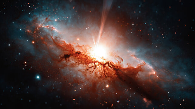 Mysterious pulsating cosmic object in a starry galaxy, revealing the wonders of astronomical discovery