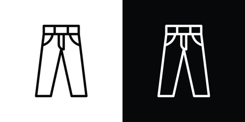 Pants icon filled flat sign concept for web design.