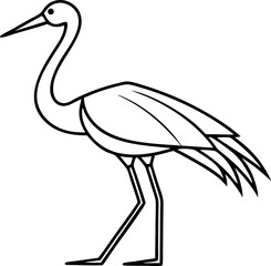 vector illustration of a crane