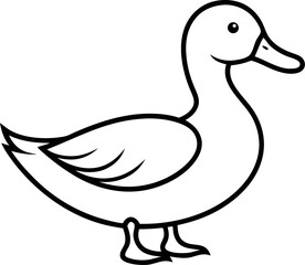 vector illustration of a duck