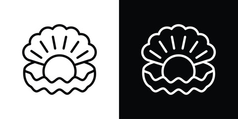 Pearl icon filled flat sign concept for web design.