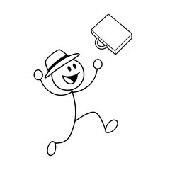 Happily Dancing Businessman