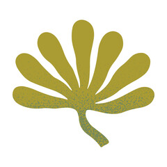 Tropical green palm vector illustraton.Hand drawn graphic element in naive simple style for banners,smm,branding,packaging,covers,prints.Retro summer symbol