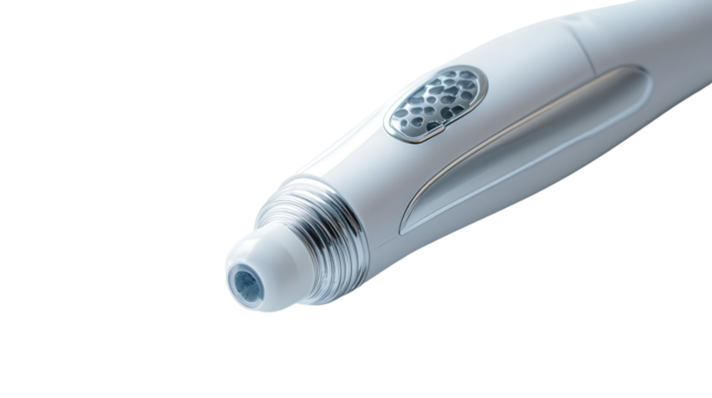 Portable microdermabrasion device, Transparent background, PNG file