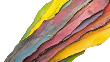 Rainbow bark eucalyptus, Transparent background, PNG file