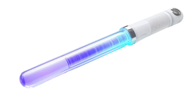 Portable UV sterilization wand, Transparent background, PNG file