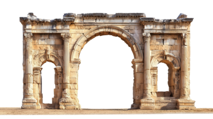 Palmyra arch remains Transparent background, PNG file