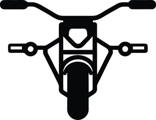 bike front view vector icon.eps