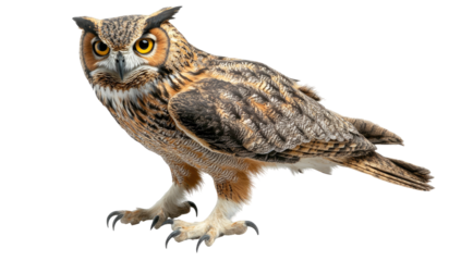 Great horned owl portrait