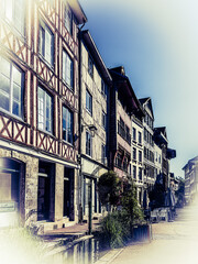 Street view of Rouen in France