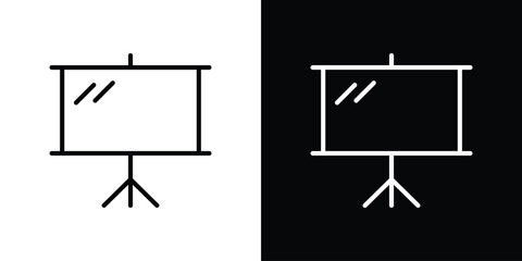 Presentation icon filled flat sign concept for web design.