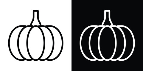 Pumpkin icon filled flat sign concept for web design.