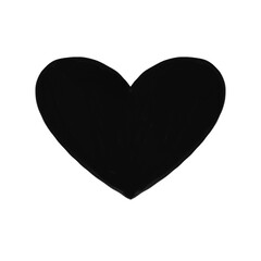 heart shape made of chalk