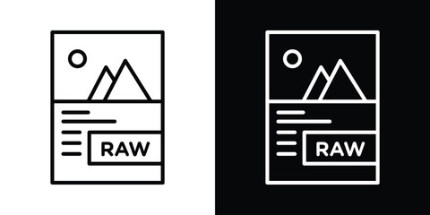 Raw data icon filled flat sign concept for web design.