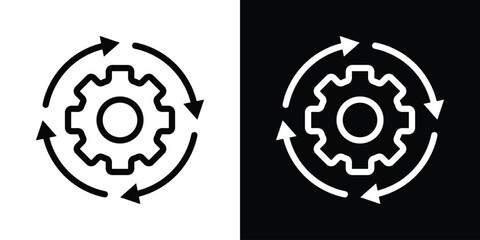 Obraz premium Recovery icon filled flat sign concept for web design.