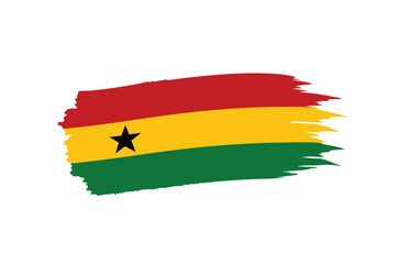 Obraz premium Brushstroke Flag of Ghana