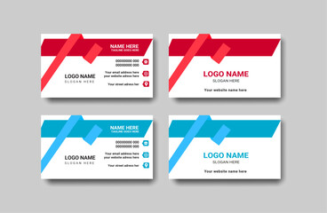 Modern Professional Business Card Template with Clean Layout