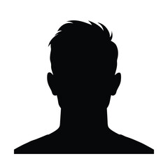 Man head silhouette vector illustration