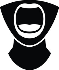 throat vector icon.