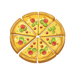 Fresh Veggie Pizza with Tomato and Olives – Perfectly Baked, Delicious Slices