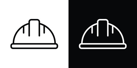Safety helmet icon filled flat sign concept for web design.