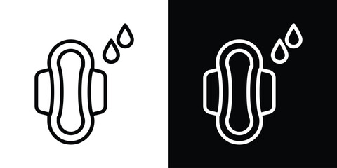 Sanitary pad icon filled flat sign concept for web design.