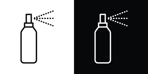 Sanitizing spray bottle icon filled flat sign concept for web design.