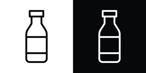 Sauce bottles icon filled flat sign concept for web design.