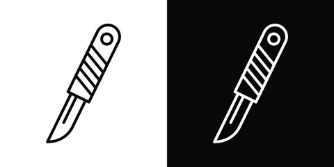 Scalpel icon filled flat sign concept for web design.